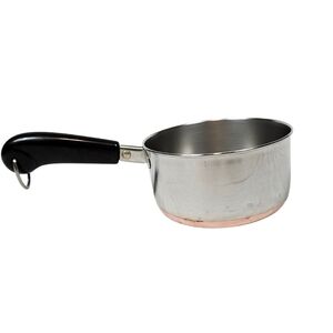 Vintage Revere Ware Copper Clad Bottom Stainless‎ Steel 1-Quart Saucepan No Lid